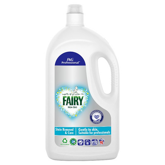 Fairy Non Bio Professional Non Bio Washing Liquid Laundry Detergent, 90 washes, 4.05L