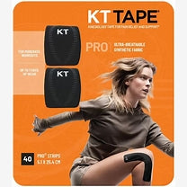 KT Elastic Sports Tape (Black) 2pk