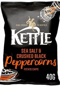 Kettle Chips Crushed Black Pepper 18x40g