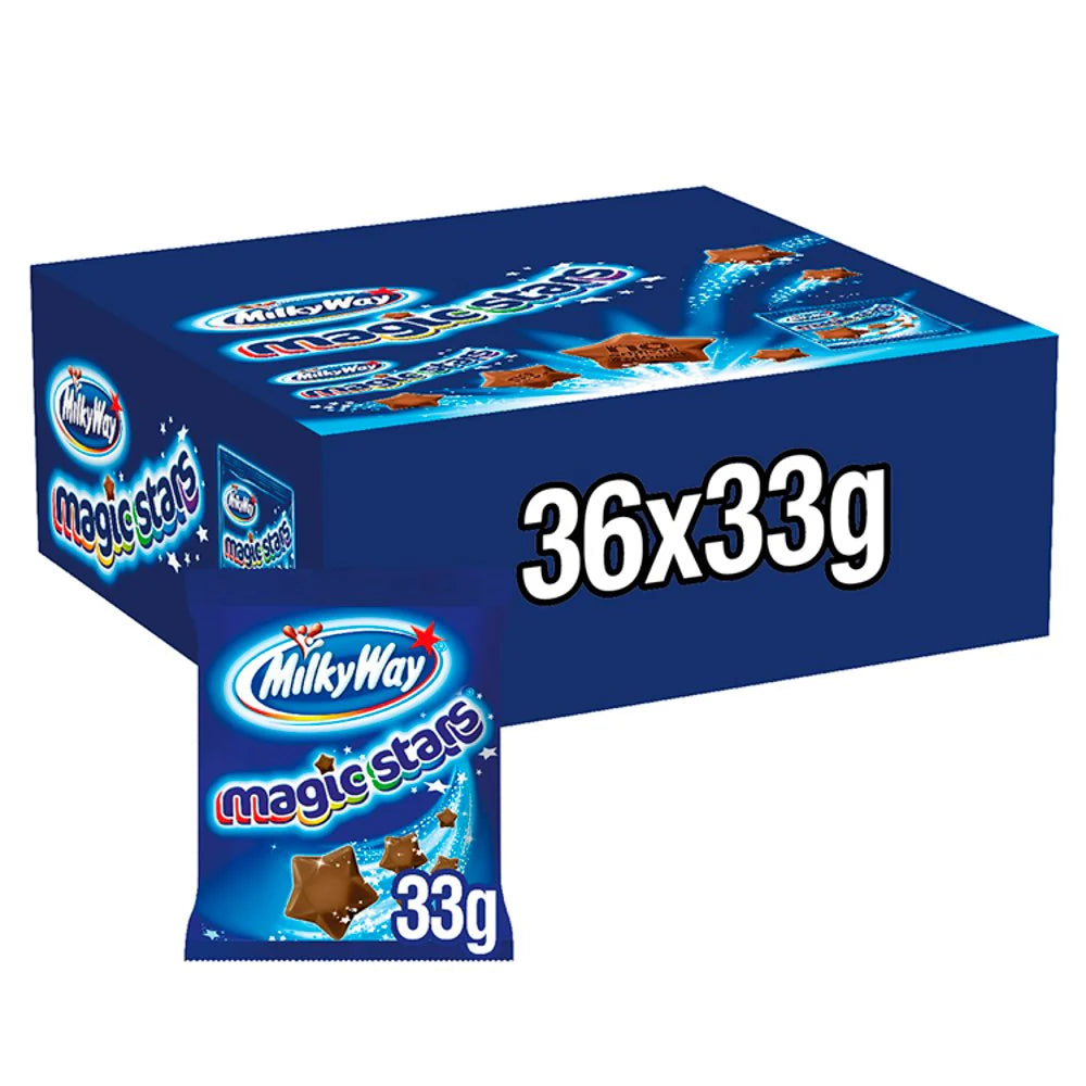 Milky Way Magic Stars Milk Chocolate Bag 33g (case of 36)