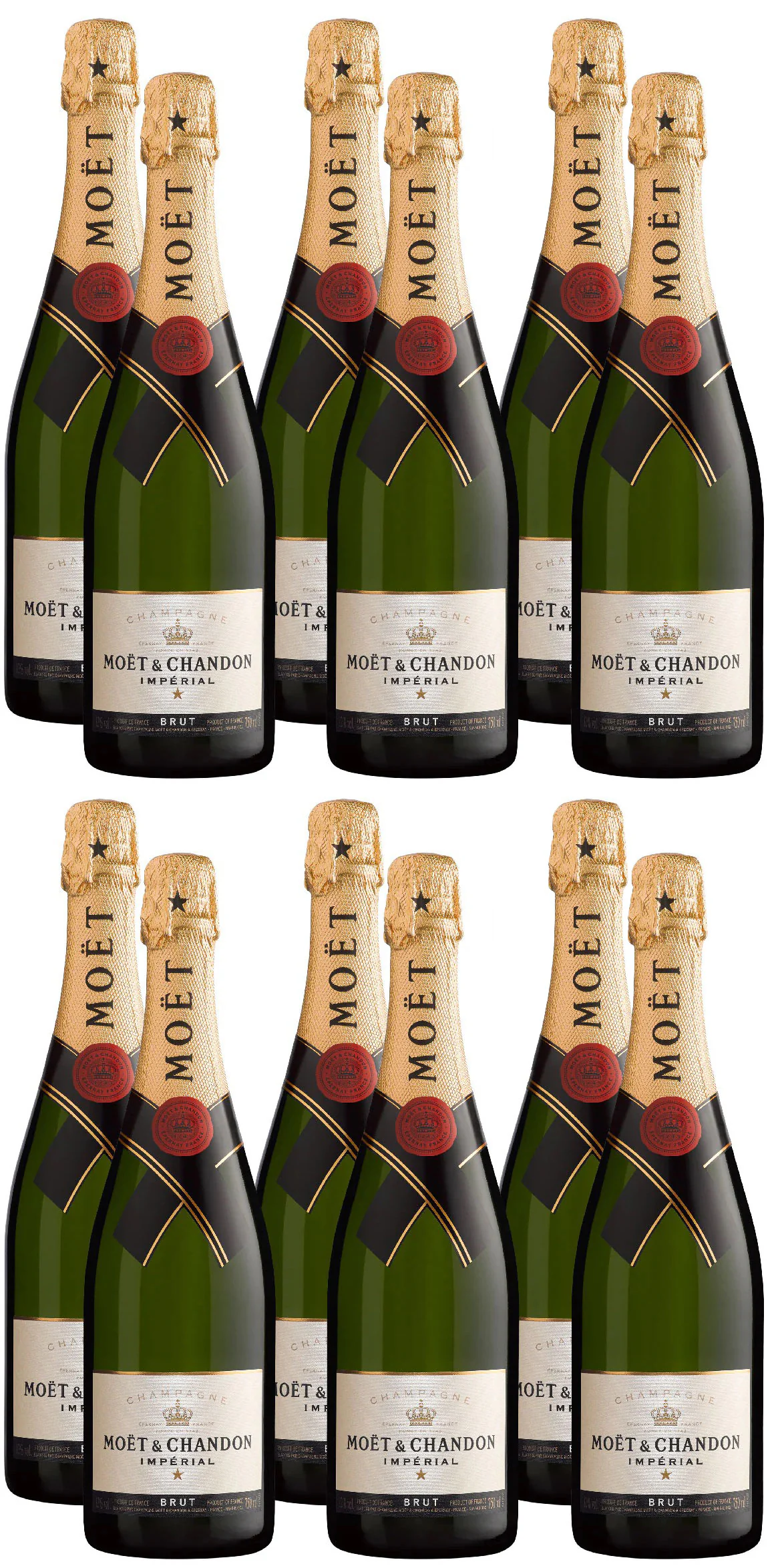 12 x Moët & Chandon Moët Impérial Champagne Half Bottles (12x37.5cl) - Bulkbuydirect