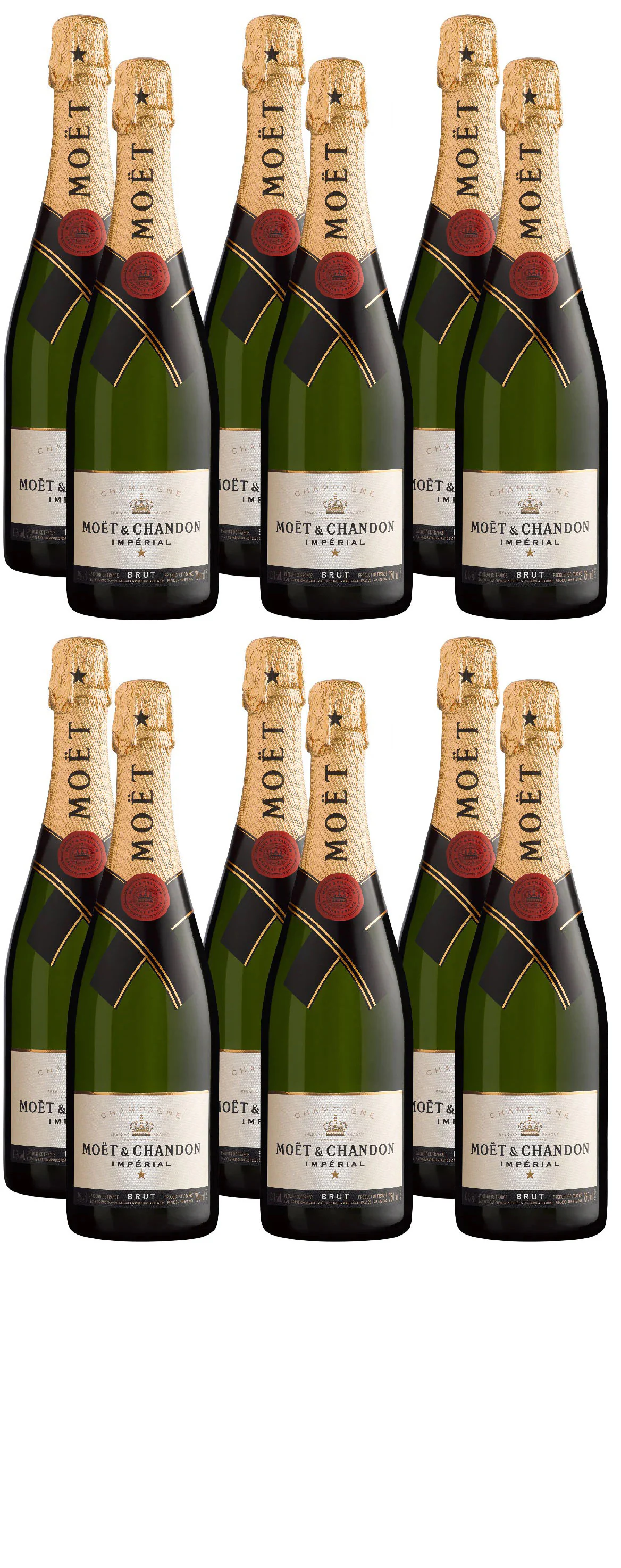 12 x Moët & Chandon Moët Impérial Champagne Half Bottles (12x37.5cl) - Bulkbuydirect