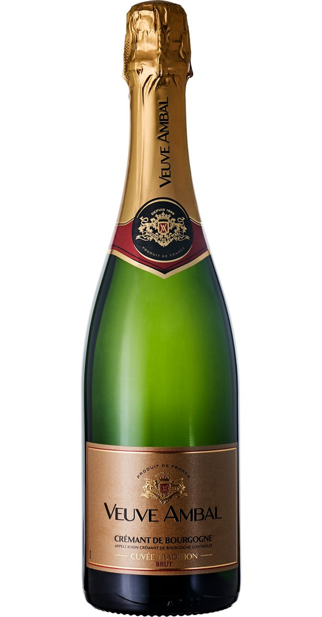 NV Cremant de Bourgogne Brut Cuvee Tradition, Veuve Ambal - case of six 75cl bottles - Bulkbuydirect