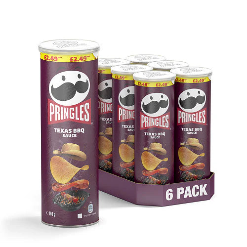 Pringles Texas BBQ Sauce 165g, PM £2.75, Pack of 6