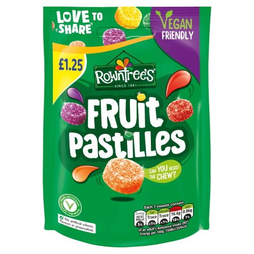 Rowntree's Fruit Pastilles Vegan Friendly Sweets Sharing Bag 114g - Bulkbuydirect