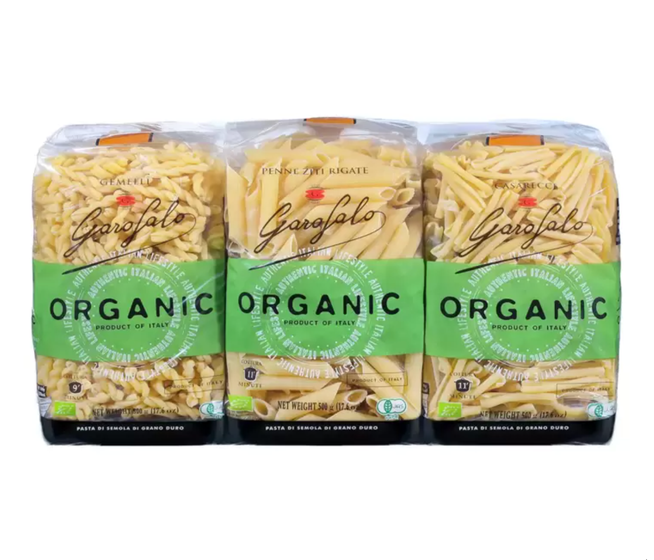 Garofalo Organic Pasta Variety Pack, 6 x 500g