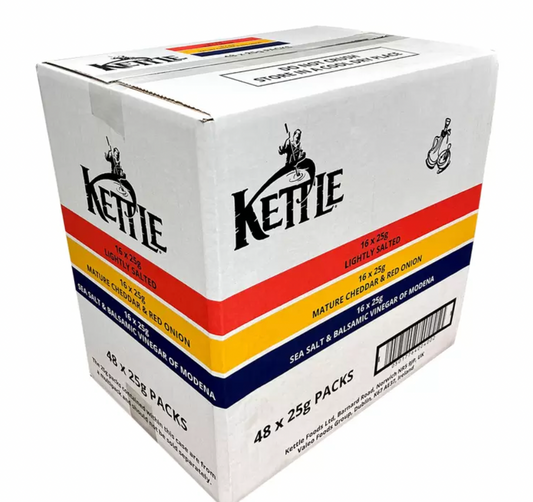 Kettle Hand Cooked Potato Chips Take Home Variety Box 48x25g - A Flavourful Adventure in Every Bite