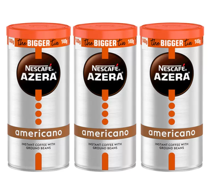 Nescafé Azera Americano Coffee with Ground Beans, 3 x 140g