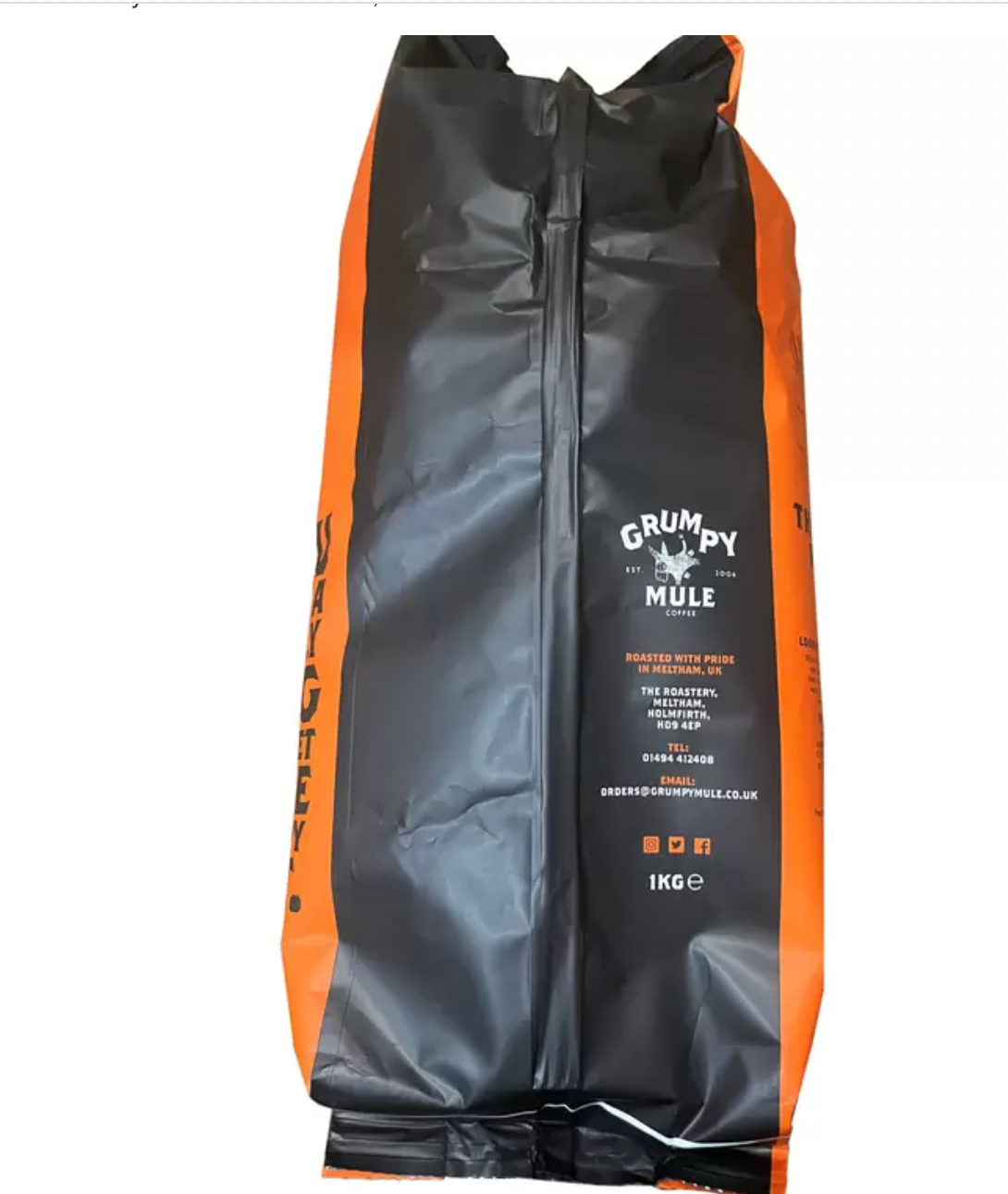 Grumpy Mule Dark Peak Coffee Beans, 1kg: Embrace Richness in Every Sip with Our Premium Dark Roast Blend
