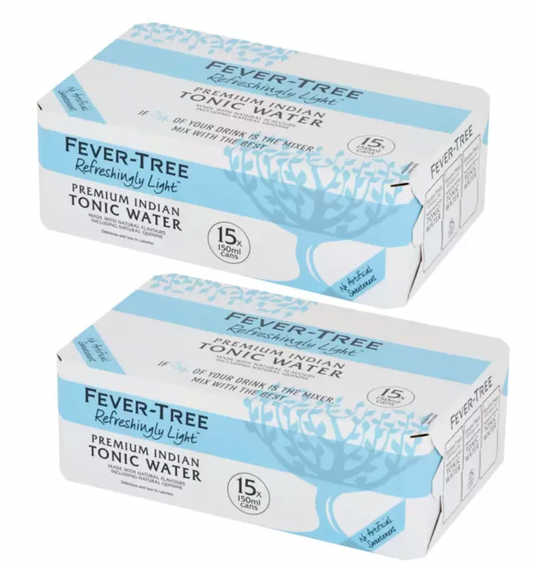 Fever-Tree Refreshingly Light Premium Indian Tonic Water, 30 x 150ml