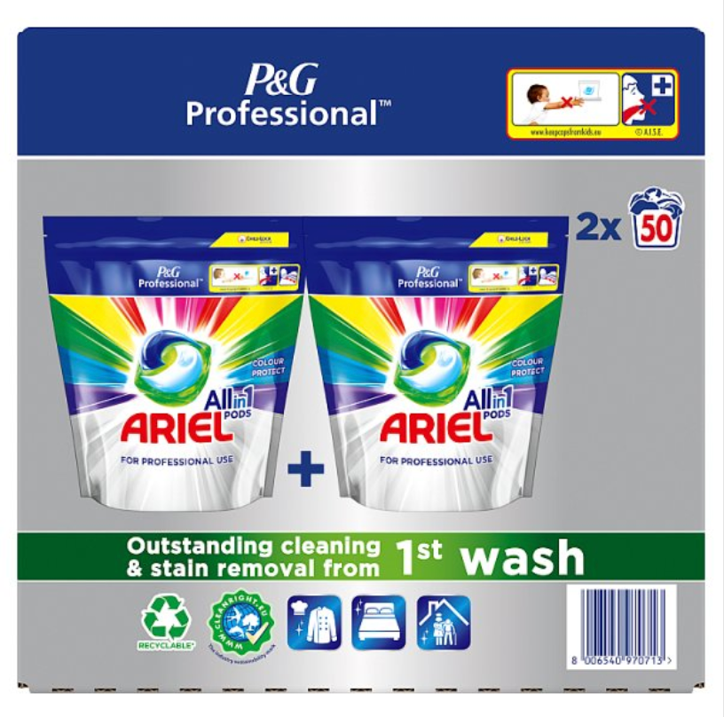 Ariel Professional All-in-1 Pods Washing Capsules Colour, 140 washes