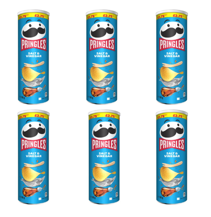 Pringles Salt & Vinegar 165g, PM £2.75, Pack of 6