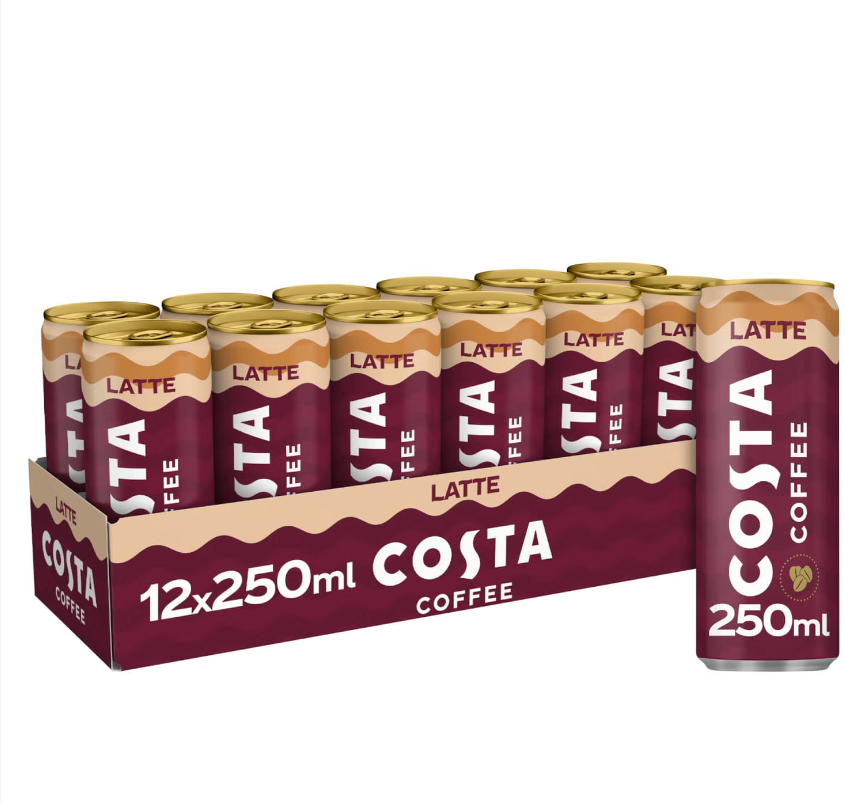 Costa Coffee Latte Iced Coffee 12 x 250ml, PMP £1.49, Case of 12