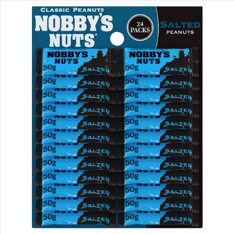 Nobby's Nuts Classic Salted Peanuts 50g (Pubcard)