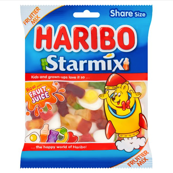 HARIBO Starmix Fruit & Cola Flavour Jelly & Foam Sweets Sharing Bag 160g (case of 12)