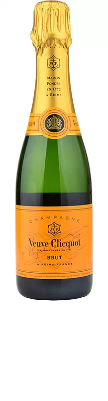 NV Veuve Clicquot Yellow Label Brut Half Bottle Champagne,   (12x37.5cl) - Bulkbuydirect