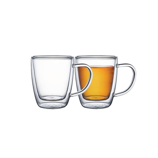 Tramontina 2 Pcs. Double Walled Coffee and Tea Cups with Handles (270ml) (Pack of 1)