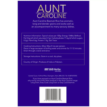 Aunt Caroline Basmati Rice, 5kg - Bulkbuydirect