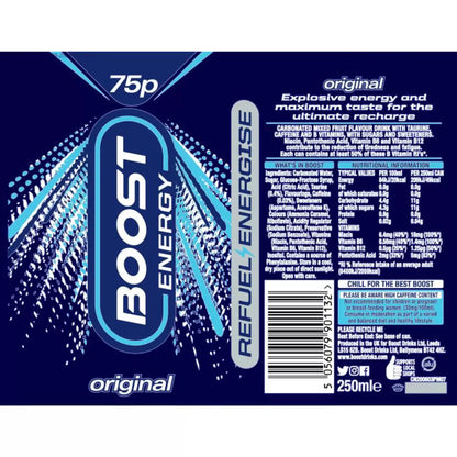 Boost Energy Original PMP 75p, 24 x 250ml - Bulkbuydirect