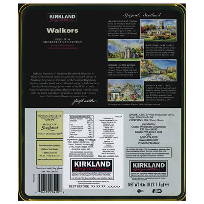 Kirkland Signature Walkers Premium Shortbread Selection, 2.1kg Tin - Bulkbuydirect