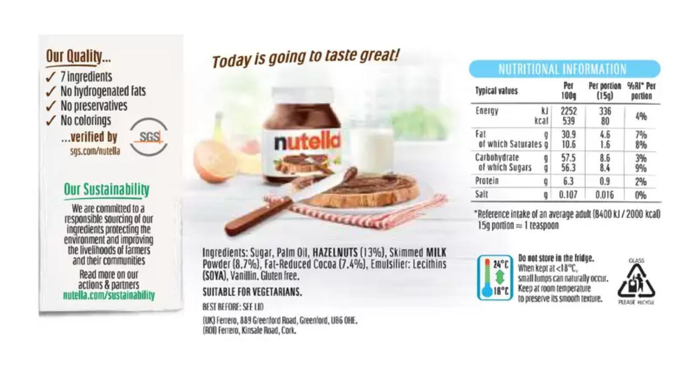 Nutella Hazelnut Spread, 950g - Bulkbuydirect