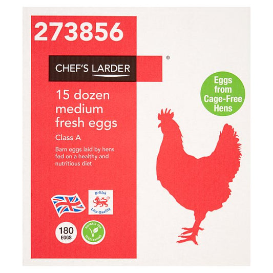 Chef's Larder 15 Dozen Medium Fresh Eggs (Pack of 1)