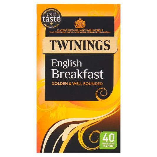 Twinings English Breakfast 40 Tea Bags 100g (Pack of 4)