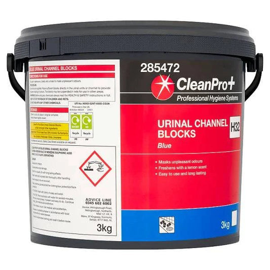 CleanPro+ Blue Urinal Channel Blocks 3kg (Pack of 1) - Bulkbuydirect