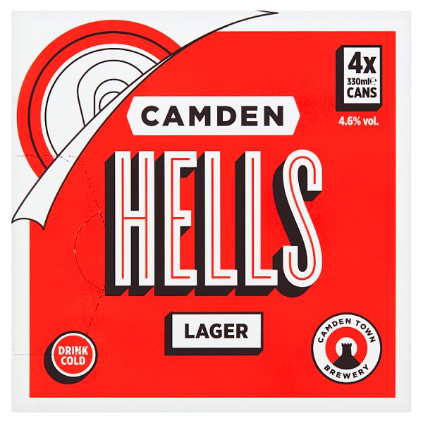 Camden Hells Lager 4 x 330ml (Pack of 6) - Bulkbuydirect