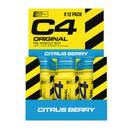 C4 Original Pre-Workout Shots in Citrus Berry, 12 x 60ml - Bulkbuydirect