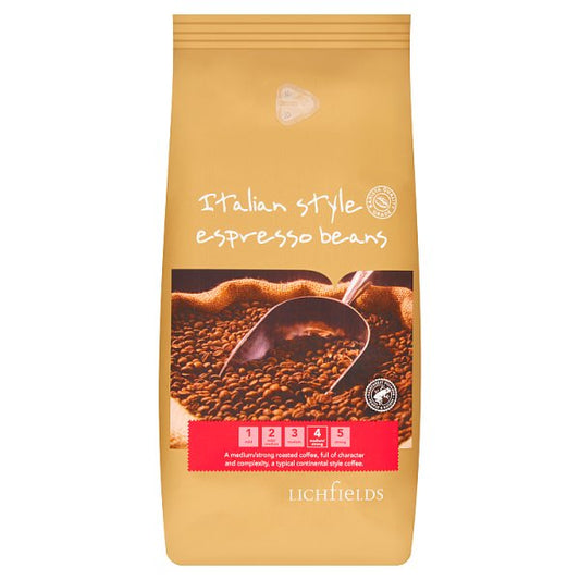 Lichfields Italian Style Espresso Beans 1kg (Pack of 1)