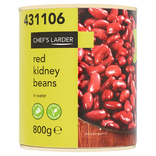 Chef's Larder Red Kidney Beans in Water 800g (pack of 1) - Bulkbuydirect