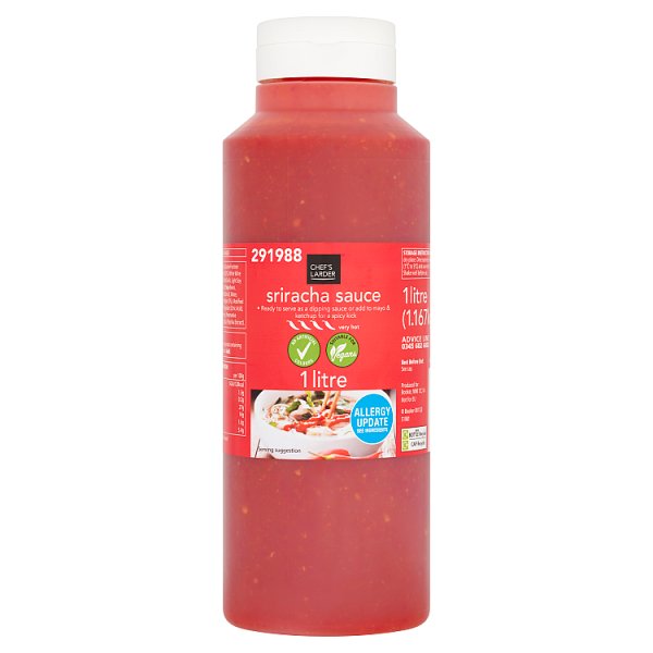 Chef's Larder Sriracha Sauce 1 Litre (Pack of 6) - Bulkbuydirect