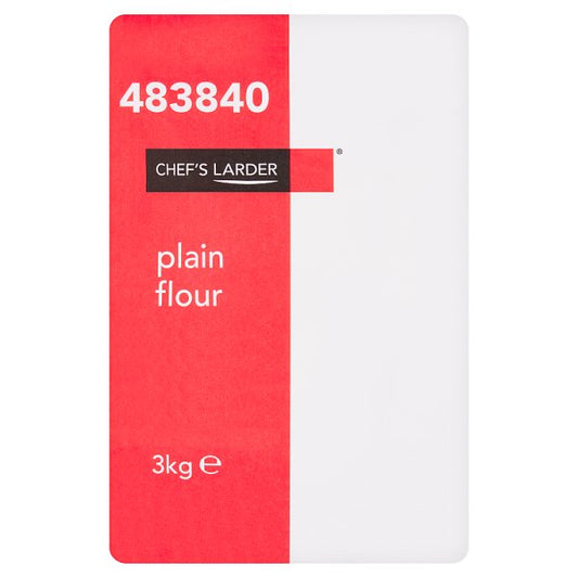 Chef's Larder Plain Flour 3kg (Pack of 1) - Bulkbuydirect