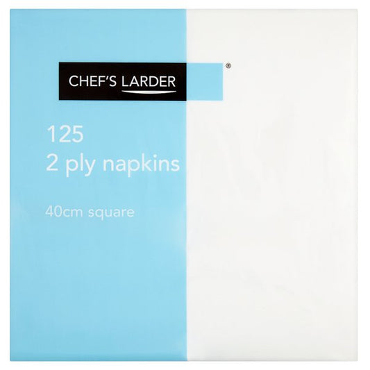 Chef’s Larder 125 2 Ply Napkins 40cm Square (Pack of 10) - Bulkbuydirect