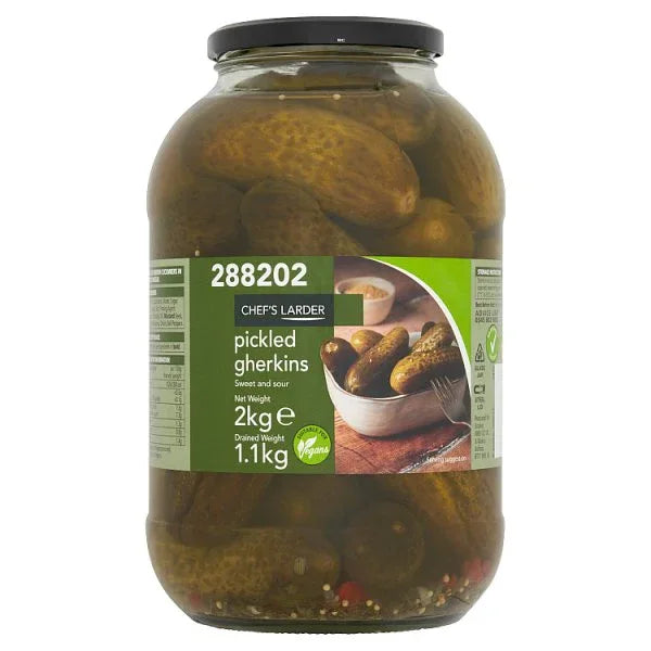 Chef's Larder Pickled Gherkins 2kg (Pack of 1) - Bulkbuydirect