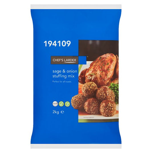 Chef's Larder Sage & Onion Stuffing Mix 2kg (Pack of 4) - Bulkbuydirect