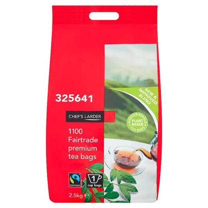 Chef's Larder 1100 Fairtrade Premium Tea Bags 2.5kg (pack of 2) - Bulkbuydirect