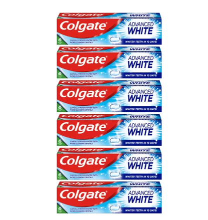 Colgate Advanced White Toothpaste - 6 x 125ml - Bulkbuydirect