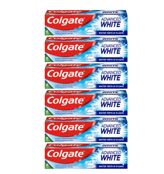Colgate Advanced White Toothpaste - 6 x 125ml - Bulkbuydirect