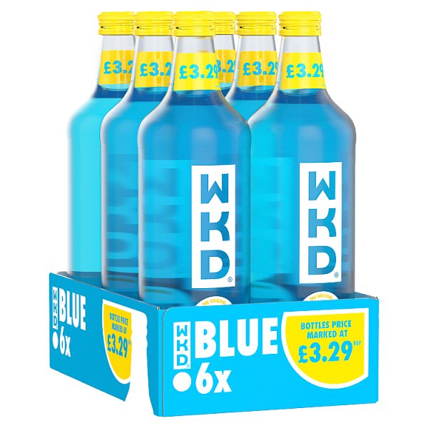 WKD The Original Blue Triple Distilled Vodka 6 x 700ml (Pack of 6)