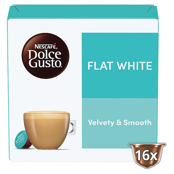 Nescafe Dolce Gusto Flat White coffee pods X16 (Pack of 3)