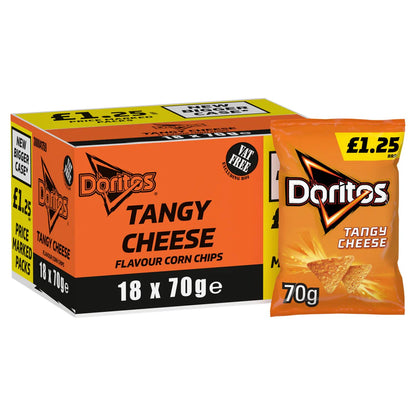 Doritos Tangy Cheese Tortilla Chips Crisps (18 x 70g)