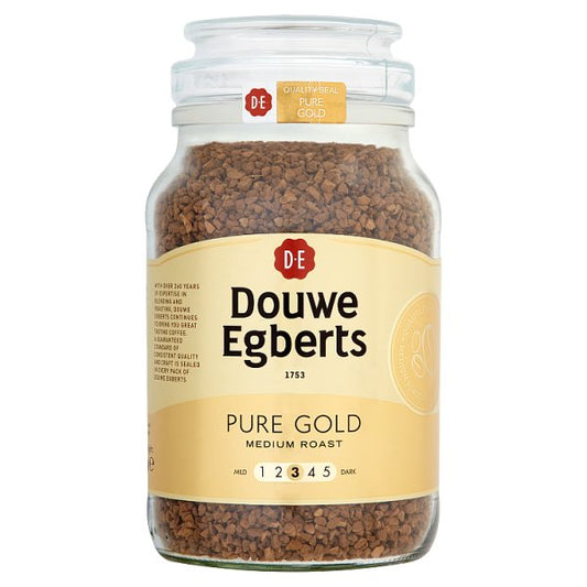 Douwe Egberts Pure Gold Medium Roast Instant Coffee 400g (Pack of 6) - Bulkbuydirect
