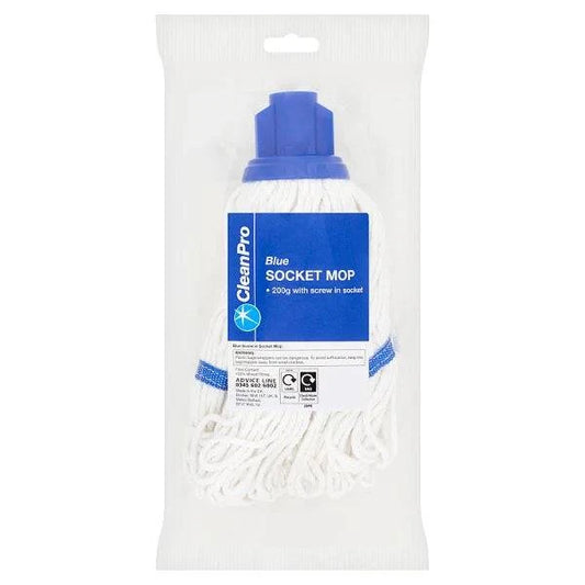 CleanPro Blue Socket Mop (Pack of 1) - Bulkbuydirect