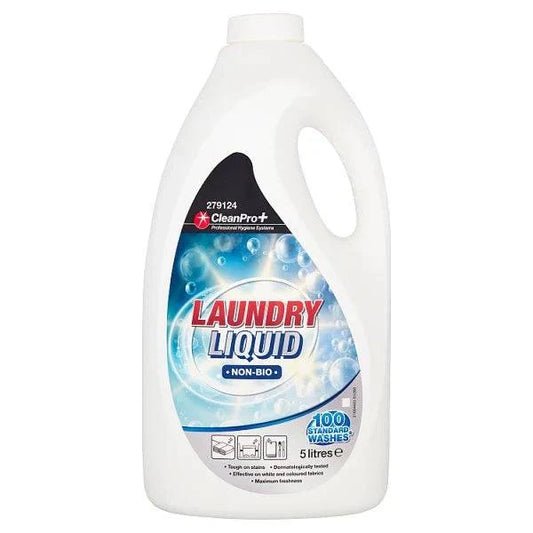 CleanPro+ Laundry Liquid Non-Bio 5 Litres (Pack of 2) - Bulkbuydirect