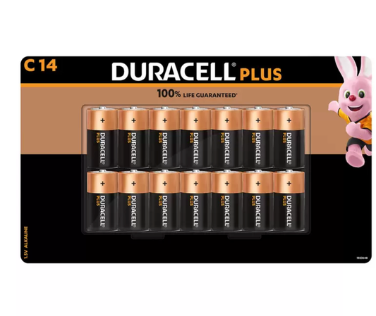Duracell Plus Power C Batteries - 14 Pack - Bulkbuydirect