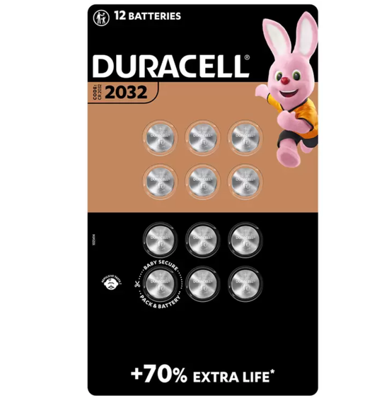 Duracell Speciality 2032 Lithium Coin Battery - 12 Pack - Bulkbuydirect