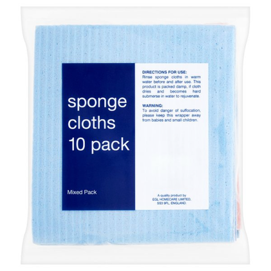 EGL Sponge Cloths 10 Mixed Pack - Bulkbuydirect