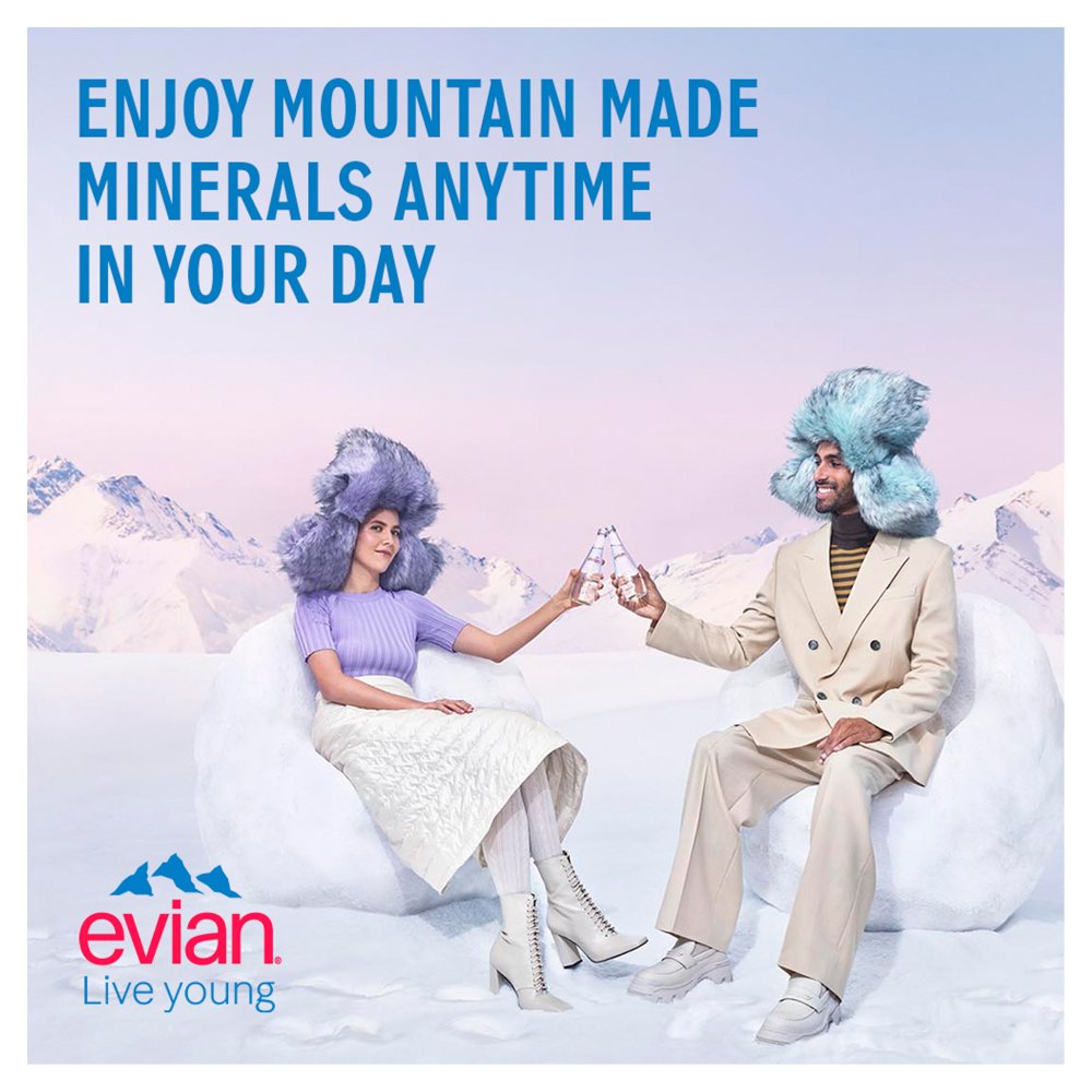 evian Still Natural Mineral Water Glass Bottle 750ml (12 Pack) - Bulkbuydirect
